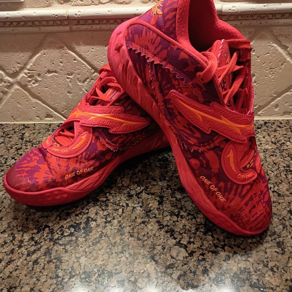 PUMA x LaMelo Ball MB.03 Crowd Surf Red Purple Basketball Shoes 312252-01 6.5